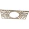 Ekena Millwork Hoover Wood Fretwork Pierced Ceiling Medallion, Hickory, 18"W x 9"H x 6 5/8"ID x 3/8"T CMWP18X09X0375HOHI - alternate 5